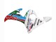Billigste Yamaha YZF R6S Motorrad Verkleidung 2006-2009 - Weiss Blau Grun Rot Kastinee Dunlop Motul