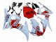 Billigste Yamaha YZF R6S Motorrad Verkleidung 2006-2009 - Weiss Rot Lucky Strike Motul