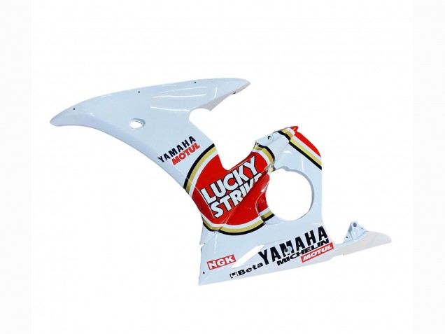 Billigste Yamaha YZF R6S Motorrad Verkleidung 2006-2009 - Weiss Rot Lucky Strike Motul