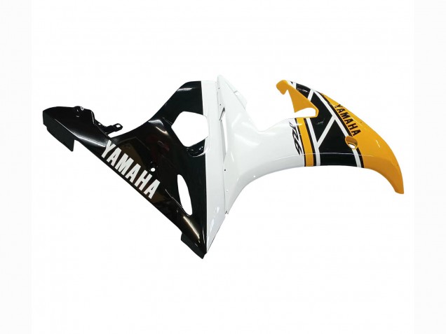 Billigste Yamaha YZF R6S Motorrad Verkleidung 2006-2009 - Gelb Weiss Glanzendes Schwarz