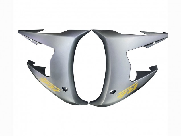Billigste Yamaha YZF R6S Motorrad Verkleidung 2006-2009 - Matt Grau Matt Schwarz Gold Aufkleber
