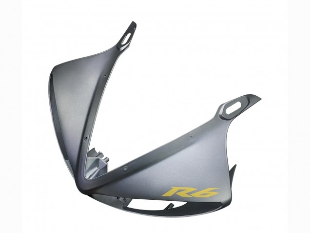 Billigste Yamaha YZF R6S Motorrad Verkleidung 2006-2009 - Matt Grau Matt Schwarz Gold Aufkleber