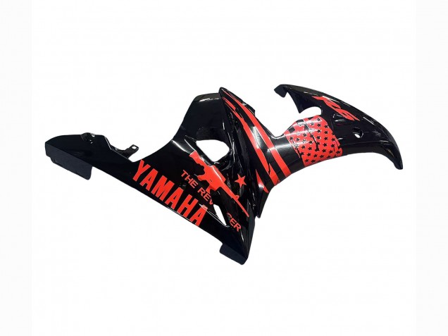 Billigste Yamaha YZF R6 Motorrad Verkleidung 2003-2004 - Glanzendes Schwarz Rot