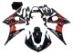 Billigste Yamaha YZF R6 Motorrad Verkleidung 2003-2004 - Glanzendes Schwarz Rot