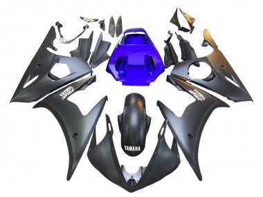 Billigste Yamaha YZF R6 Motorrad Verkleidung 2003-2004 - Blau Matt Schwarz