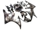 Billigste Yamaha YZF R6 Motorrad Verkleidung 2003-2004 - Grau Matt Schwarz Geometric