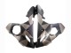 Billigste Yamaha YZF R6 Motorrad Verkleidung 2003-2004 - Grau Matt Schwarz Geometric