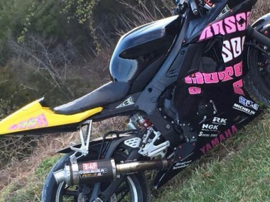 Billigste Yamaha YZF R6 Motorrad Verkleidung 2003-2004 - Gelb Rosa Glanzendes Schwarz Rossi Repsol 46