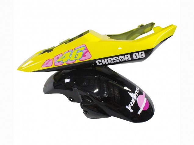 Billigste Yamaha YZF R6 Motorrad Verkleidung 2003-2004 - Gelb Rosa Glanzendes Schwarz Rossi Repsol 46