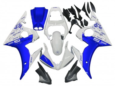 Billigste Yamaha YZF R6 Motorrad Verkleidung 2003-2004 - Weiss Blau GYTR