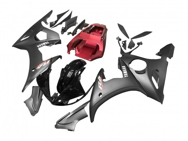 Billigste Yamaha YZF R6S Motorrad Verkleidung 2006-2009 - Schwarz Rot