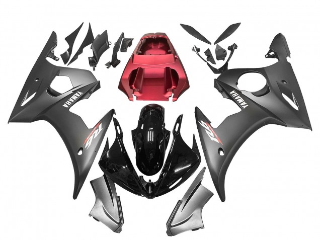 Billigste Yamaha YZF R6S Motorrad Verkleidung 2006-2009 - Schwarz Rot