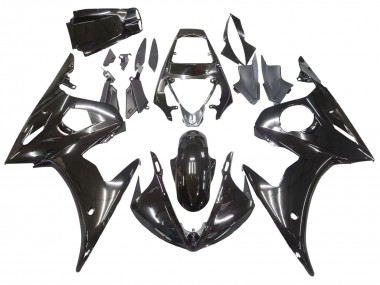 Billigste Yamaha YZF R6 Motorrad Verkleidung 2003-2004 - Glanzendes Schwarz