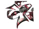 Billigste Yamaha YZF 600 R6 Motorrad Verkleidung 2005 - Matt Schwarz Rot Geometric