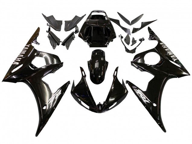 Billigste Yamaha YZF 600 R6 Motorrad Verkleidung 2005 - Glanzendes Schwarz