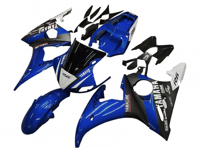 Billigste Yamaha YZF 600 R6 Motorrad Verkleidung 2005 - Blau Weiss Schwarz Yamalube