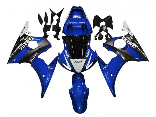 Billigste Yamaha YZF 600 R6 Motorrad Verkleidung 2005 - Blau Weiss Schwarz Yamalube