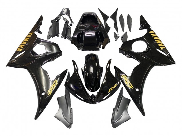 Billigste Yamaha YZF 600 R6 Motorrad Verkleidung 2005 - Schwarzes Gold