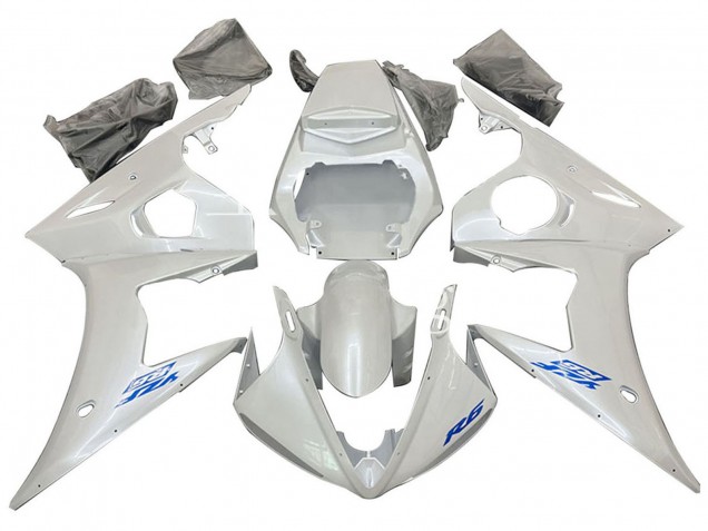 Billigste Yamaha YZF 600 R6 Motorrad Verkleidung 2005 - Weiss Blau