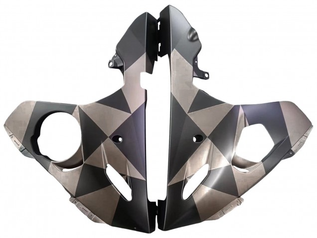 Billigste Yamaha YZF 600 R6 Motorrad Verkleidung 2005 - Matt Schwarz Grau Geometric