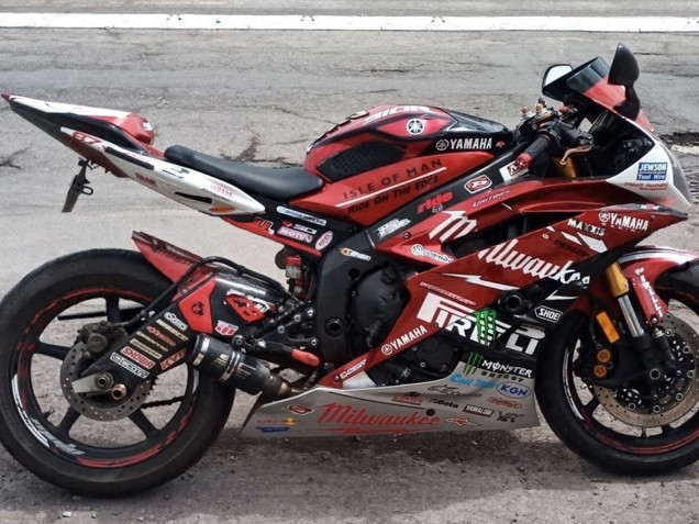 Billigste Yamaha YZF 600 R6 Motorrad Verkleidung 2006-2007 - Weiss Rot Schwarz Grun Monster Milwaukee