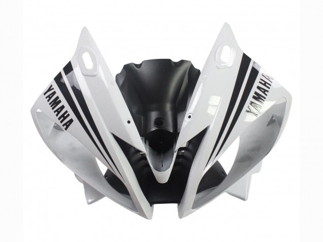 Billigste Yamaha YZF 600 R6 Motorrad Verkleidung 2006-2007 - Weiss Glanzendes Schwarz Motul Michelin