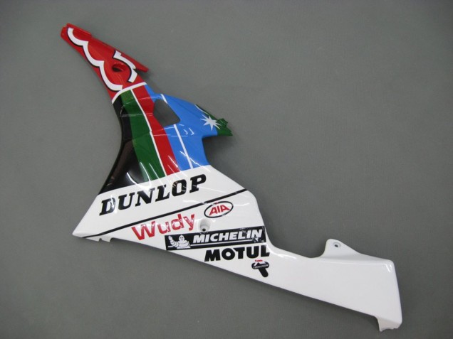 Billigste Yamaha YZF 600 R6 Motorrad Verkleidung 2006-2007 - Blau Grun Weiss Rot Dunlop Michelin Motul