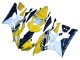 Billigste Yamaha YZF 600 R6 Motorrad Verkleidung 2006-2007 - Gelb Weiss Glanzendes Schwarz Motul