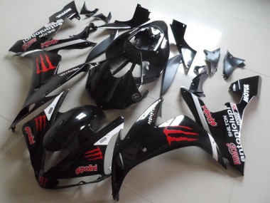 Billigste Yamaha YZF R1 Motorrad Verkleidung 2004-2006 - Glanzendes Schwarz Rot Monster