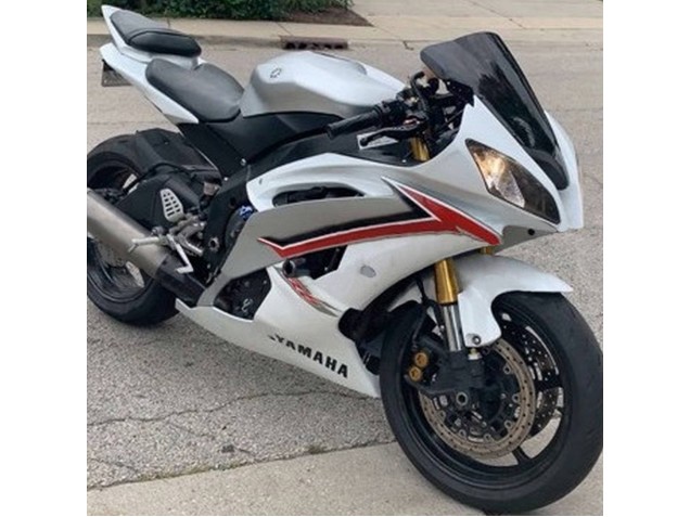 Billigste Yamaha YZF 600 R6 Motorrad Verkleidung 2008-2016 - Weiss Rot