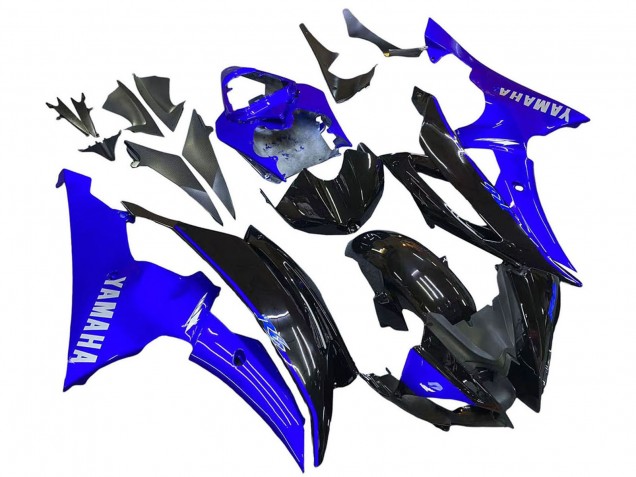 Billigste Yamaha YZF 600 R6 Motorrad Verkleidung 2008-2016 - Blau Glanzendes Schwarz