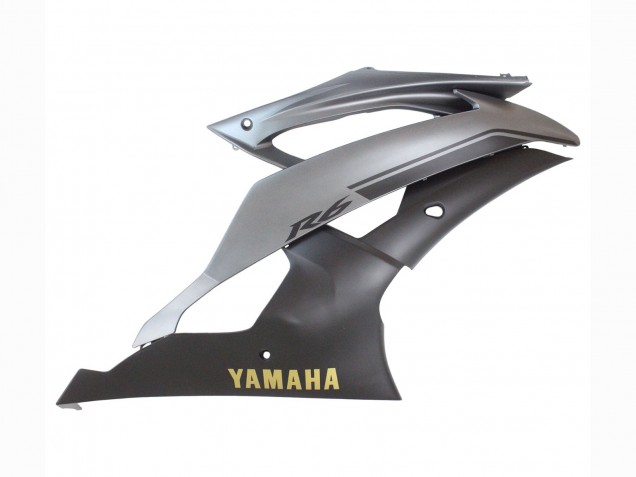 Billigste Yamaha YZF 600 R6 Motorrad Verkleidung 2008-2016 - Grau Matt Schwarz Gold Aufkleber