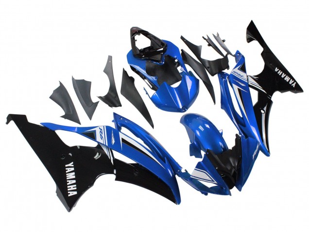 Billigste Yamaha YZF 600 R6 Motorrad Verkleidung 2008-2016 - Weiss Blau Glanzendes Schwarz