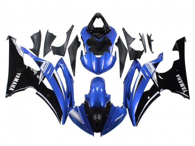 Billigste Yamaha YZF 600 R6 Motorrad Verkleidung 2008-2016 - Weiss Blau Glanzendes Schwarz