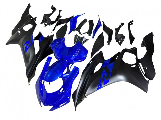 Billigste Yamaha YZF 600 R6 Motorrad Verkleidung 2017-2023 - Blau Matt Schwarz