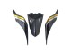 Billigste Yamaha YZF 600 R6 Motorrad Verkleidung 2017-2023 - Gold Schwarz Carbonfaser