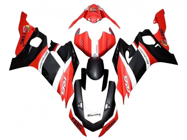 Billigste Yamaha YZF 600 R6 Motorrad Verkleidung 2017-2023 - Rot Weiss Matt Schwarz
