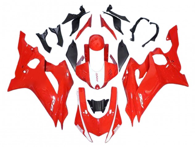 Billigste Yamaha YZF 600 R6 Motorrad Verkleidung 2017-2023 - Rot Weiss