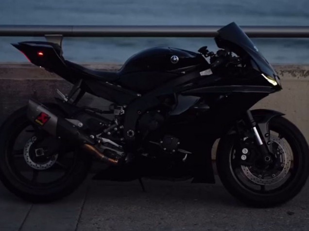 Billigste Yamaha YZF 600 R6 Motorrad Verkleidung 2017-2023 - Glanzendes Schwarz