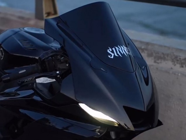 Billigste Yamaha YZF 600 R6 Motorrad Verkleidung 2017-2023 - Glanzendes Schwarz