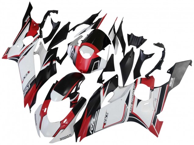 Billigste Yamaha YZF 600 R6 Motorrad Verkleidung 2017-2023 - Weiss Rot Schwarz Semakin Didepan