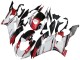 Billigste Yamaha YZF 600 R6 Motorrad Verkleidung 2017-2023 - Weiss Rot Schwarz Semakin Didepan