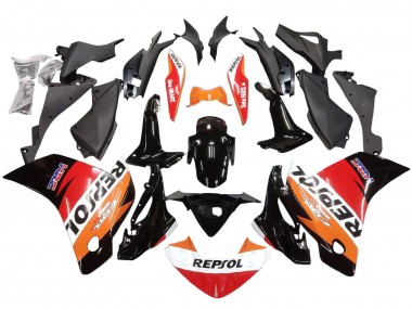 Billigste Honda CBR250RR Motorrad Verkleidung 2011-2015 - Orange Weiss Rot Schwarz Glanzendes HRC Repsol