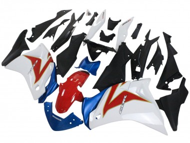 Billigste Honda CBR250RR Motorrad Verkleidung 2011-2015 - Weiss Rot Hellblau