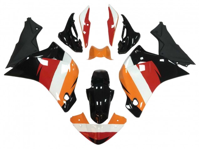 Billigste Honda CBR250RR Motorrad Verkleidung 2011-2015 - Orange Weiss Rot Glanzendes Schwarz