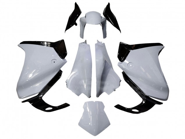 Billigste Honda VFR 1200 Motorrad Verkleidung 2010-2014 - Weiss Glanzendes Schwarz