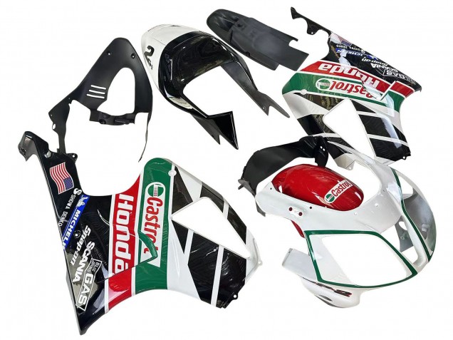 Billigste Honda VTR1000 Motorrad Verkleidung 2000-2006 - Weiss Rot Grun Glanzendes Schwarz Castrol