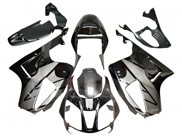 Billigste Honda VTR1000 Motorrad Verkleidung 2000-2006 - Silber Glanzendes Schwarz