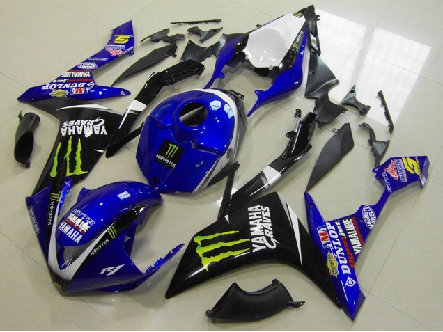 Billigste Yamaha YZF R1 Motorrad Verkleidung 2007-2008 - Weiss Blau Schwarz Grun Monster