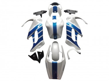 Billigste Honda VTR1000F Motorrad Verkleidung 1997-2005 - Weiss Blau